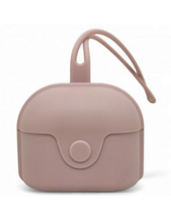 Контейнер для зберігання пустушки, силіконовий (персиковий)