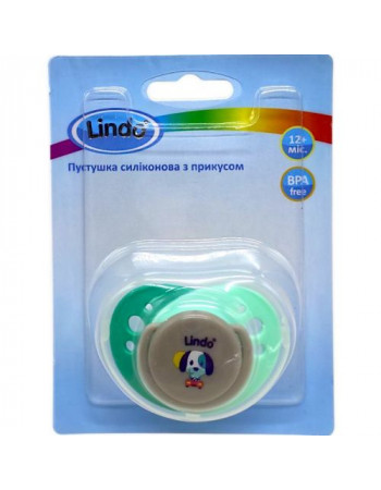 Пустушка силіконова, від 1 року, песик