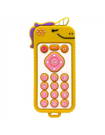 Силіконовий прорізувач пульт Єдиноріг (ЖОВТИЙ)