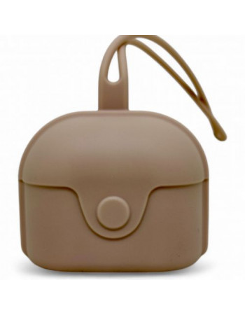 Контейнер для зберігання пустушки, силіконовий (мокко)