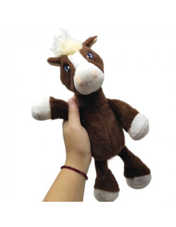 М'яка іграшка конячка, 28 см (КОРИЧНЕВА)