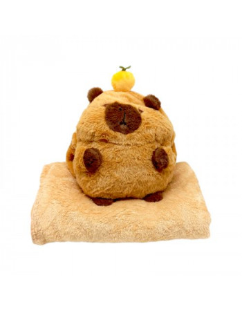 М`яка іграшка “Капібара”, 25 см, плед: 95х190 см, муфта