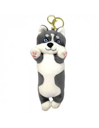 Брелок ПЕС батон 17см (СІРИЙ)