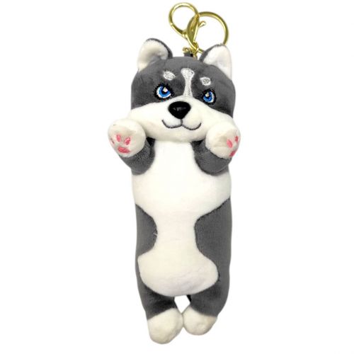 Брелок ПЕС батон 17см (СІРИЙ)