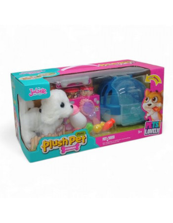М'яка іграшка Улюбленць Plush Pet, с переноскою та аксесуарами, білий песик
