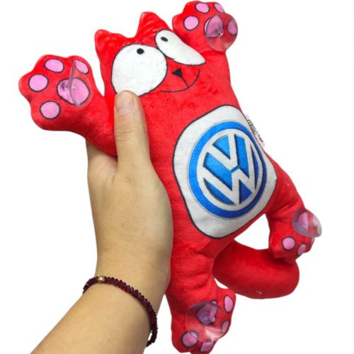 Котик Саймон на присосках 24 см SKODA (ЧЕРВОНИЙ)