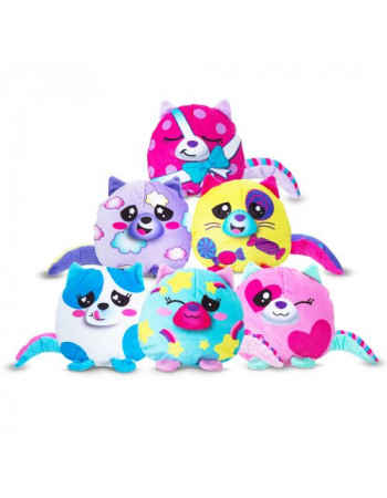 М’яка іграшка MISFITTENS W4 – КОТИК У БАНЦІ (блакитний)