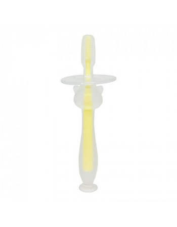 Зубна щітка з обмежувачем, жовтий