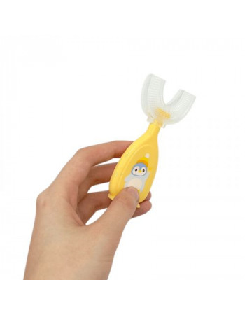 Дитяча зубна щітка-капа в футлярі (СИНЯ)