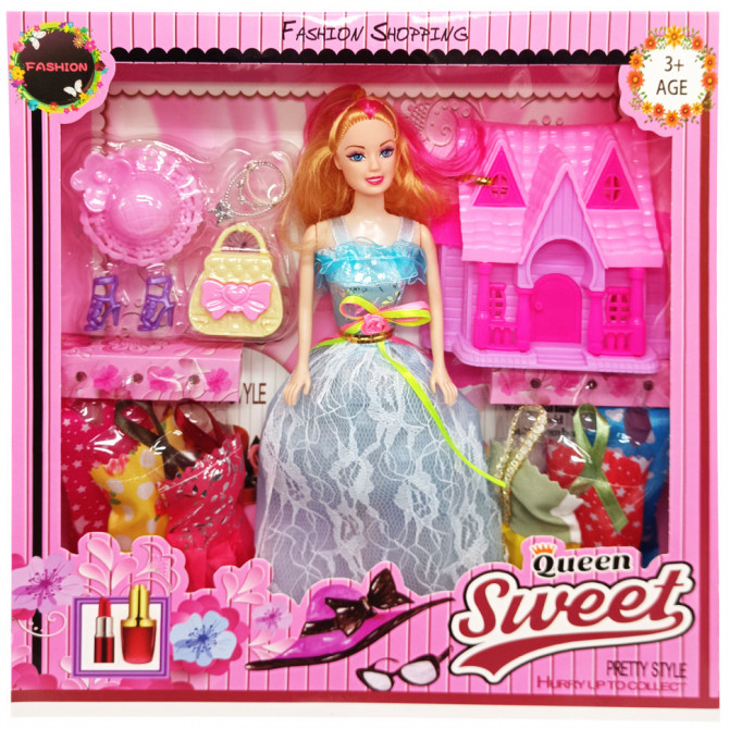 Дитяча лялька з нарядами 'Queen Sweet' 313K44(Blue) з аксесуарами