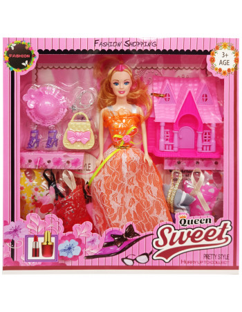 Дитяча лялька з нарядами 'Queen Sweet' 313K44(Orange) з аксесуарами