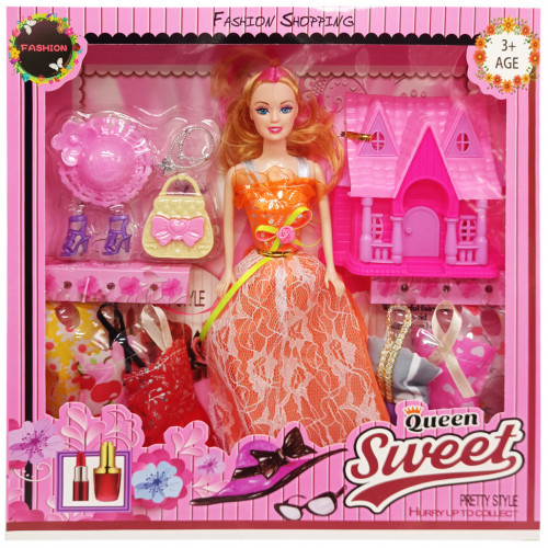 Дитяча лялька з нарядами 'Queen Sweet' 313K44(Orange) з аксесуарами