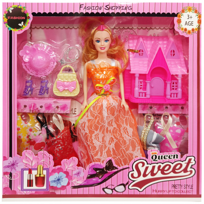 Дитяча лялька з нарядами 'Queen Sweet' 313K44(Orange) з аксесуарами