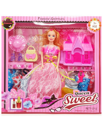 Дитяча лялька з нарядами 'Queen Sweet' 313K44(PInk) з аксесуарами