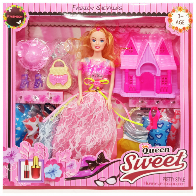 Дитяча лялька з нарядами 'Queen Sweet' 313K44(PInk) з аксесуарами