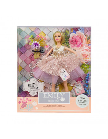 Лялька Emily QJ077B з букетом і аксесуарами    (Золотий)