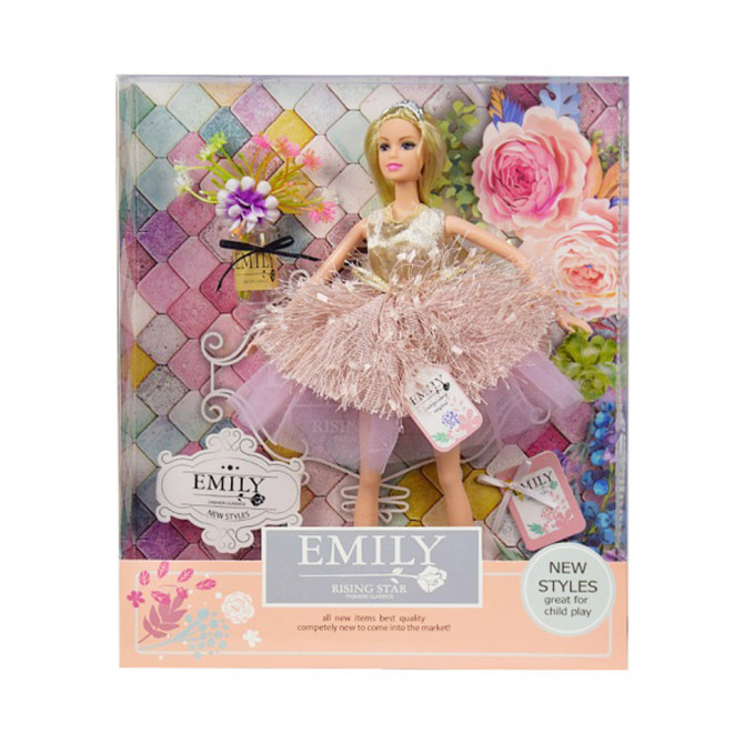 Лялька Emily QJ077B з букетом і аксесуарами    (Золотий)
