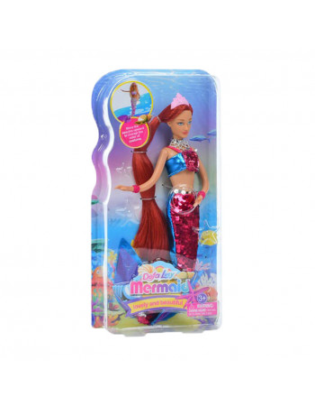 Детская кукла 'Русалка' 8433(Red) красный, наряд с пайетками 29 см