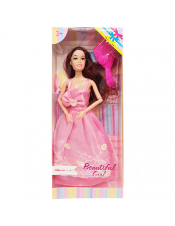 Дитяча Лялька 'Beautiful Girl' D200-216(Pink) в святковій сукні