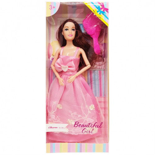Дитяча Лялька 'Beautiful Girl' D200-216(Pink) в святковій сукні
