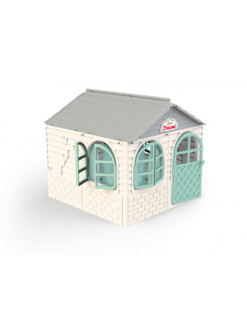 Ігровий Будиночок зі шторками Doloni Toys 02550/5 Біло-Бірюзовий