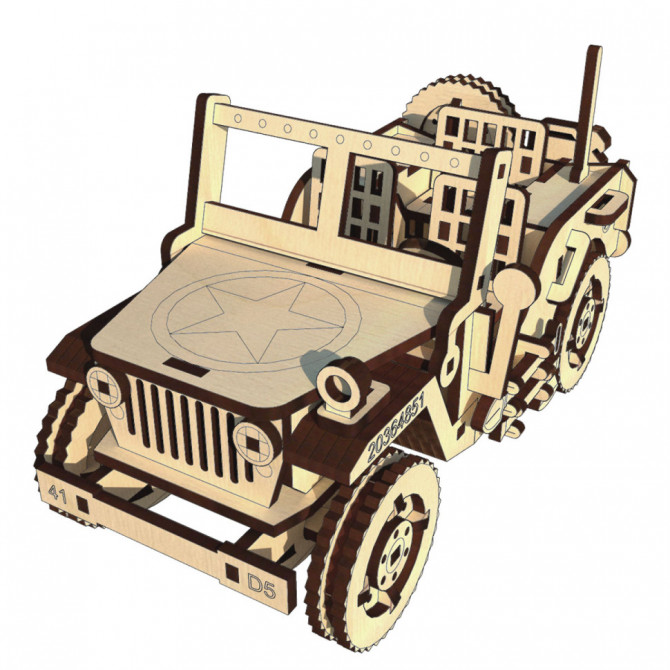 Дерев'яний конструктор 'Willys Legend' OPZ-002, 125 деталей