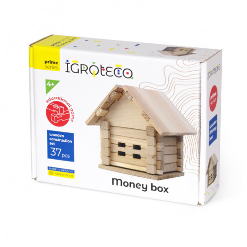 Дерев'яний конструктор 'Скарбничка' Igroteco 900293, 37 деталей