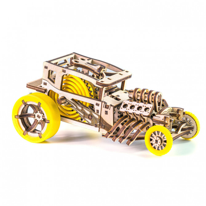 Дерев'яний конструктор 'Hot Rod' Time for Machine T4M380303 (Жовтий)