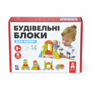 Дерев'яний конструктор 'Будівельні блоки' Igroteco 900453, 14 деталей