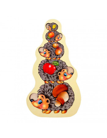 Настольная игра-сортер 'Ежики' Ubumblebees (ПСД045) PSD045 больше-меньше