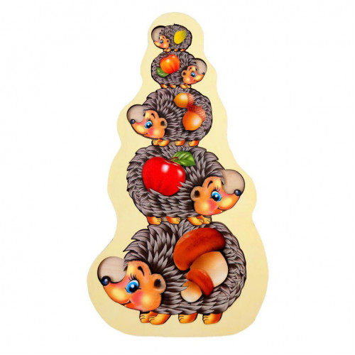Настольная игра-сортер 'Ежики' Ubumblebees (ПСД045) PSD045 больше-меньше