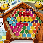 Дерев'яний пазл-вкладиш 'Веселі бджілки' Ubumblebees (ПСД165) PSD165 сортер-тетріс