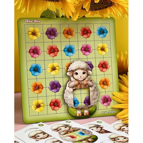 Деревянный пазл-сортер 'Овечка на лужайке' Ubumblebees (ПСФ096) PSF096, 20 карт
