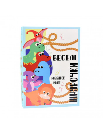 Развивающая игра 'Веселые шнурочки Динозавры' 30524, 6 картинок, цветные шнурки