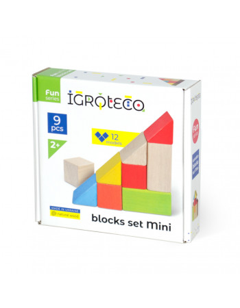 Детские деревянные кубики Igroteco 900163 цветные