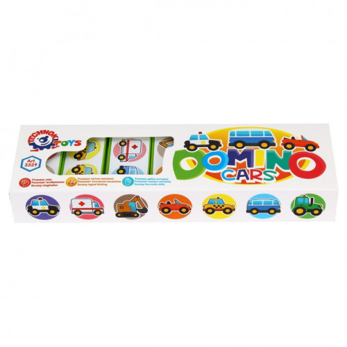 Настольная игра Домино детская 'Авто' ТехноК 3329TXK