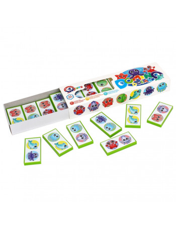 Настольная игра Домино детская 'Океан' ТехноК 3299TXK