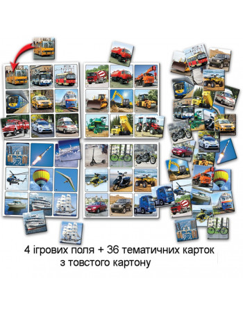 Настольная игра супер ЛОТО 'Транспорт' 81978, 36 карточек