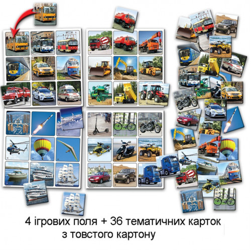 Настольная игра супер ЛОТО 'Транспорт' 81978, 36 карточек