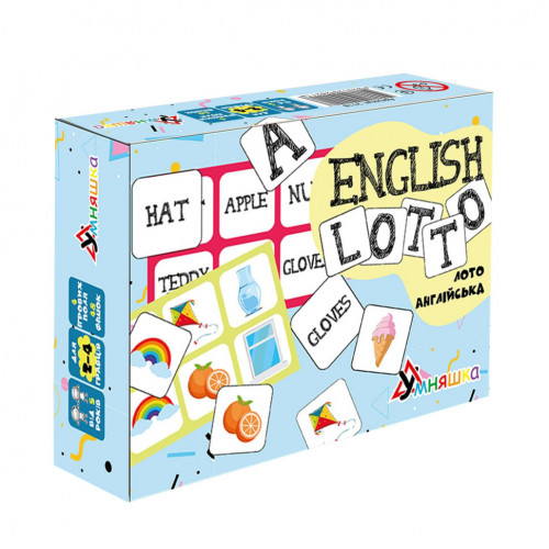 Развивающая настольная игра 'Лото английский/English lotto' 2118-UM 48 фишек