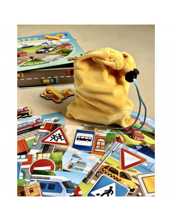 Настільна розвиваюча гра 'Лото: транспорт' Ubumblebees (ПСФ082) PSF082, 52 фігурні фішки