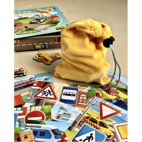 Настільна розвиваюча гра 'Лото: транспорт' Ubumblebees (ПСФ082) PSF082, 52 фігурні фішки