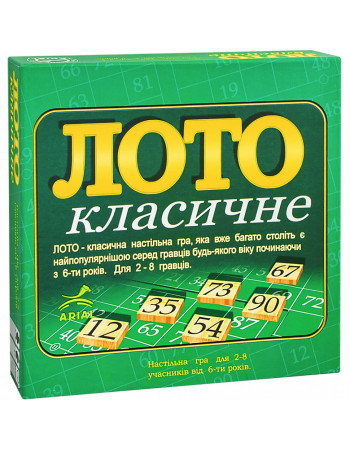 Настільна гра Лото класичне Arial 910046 укр. мовою