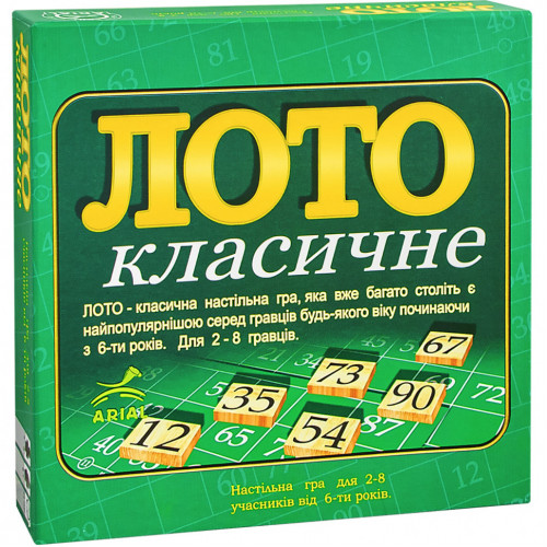 Настільна гра Лото класичне Arial 910046 укр. мовою
