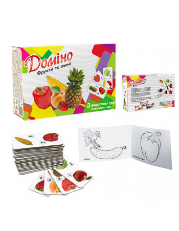 Настольная игра Домино 'Фрукты и овощи' 30764 (укр.)