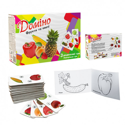 Настольная игра Домино 'Фрукты и овощи' 30764 (укр.)