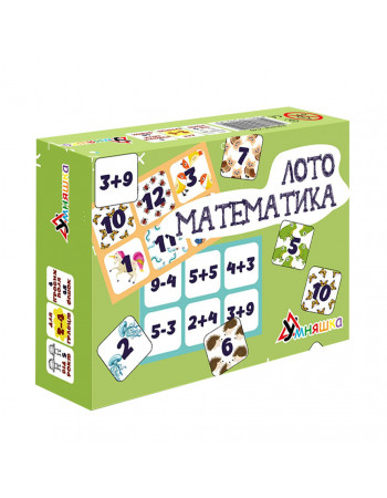 Развивающая настольная игра 'Лото математика' 2149-UM 48 фишек
