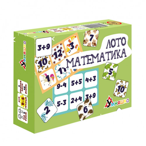 Развивающая настольная игра 'Лото математика' 2149-UM 48 фишек