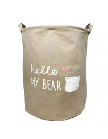 Корзина для игрушек и белья «Hello my bear» MGZ-1004(Grey)