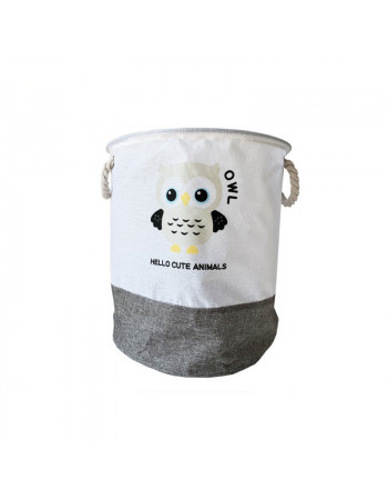 Корзина для игрушек и белья 'Hello cute animals Сова' MGZ-1006(Grey) 35 х 40 см